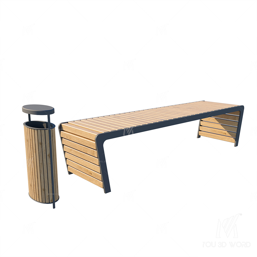 Bench with urn
